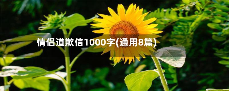 情侣道歉信1000字(通用8篇)