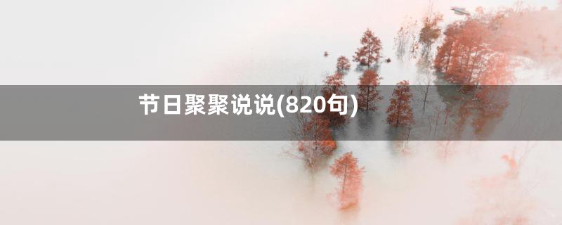 节日聚聚说说(820句)