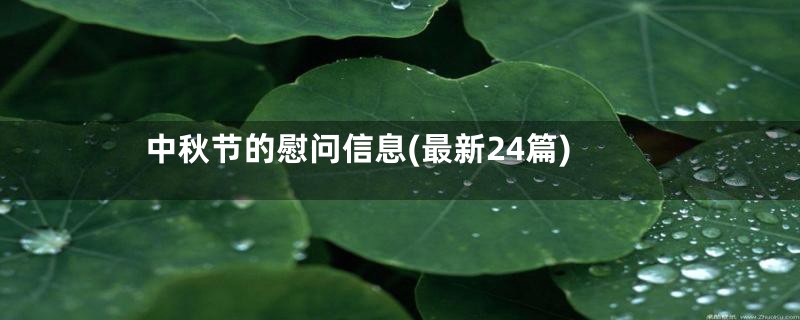 中秋节的慰问信息(最新24篇)