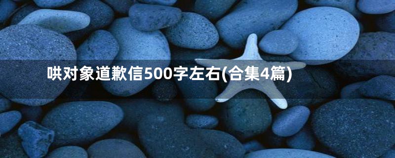 哄对象道歉信500字左右(合集4篇)