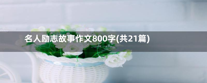 名人励志故事作文800字(共21篇)