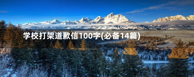 学校打架道歉信100字(必备14篇)