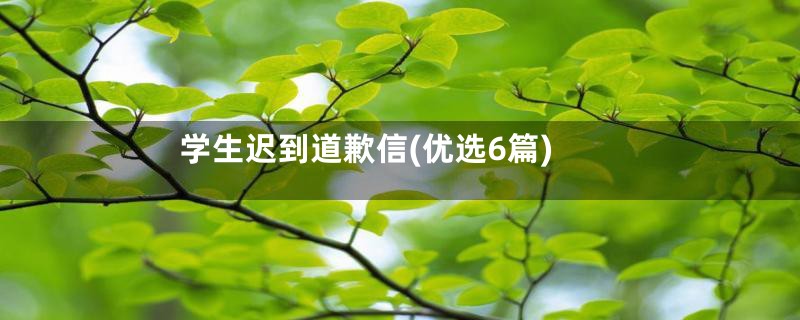 学生迟到道歉信(优选6篇)