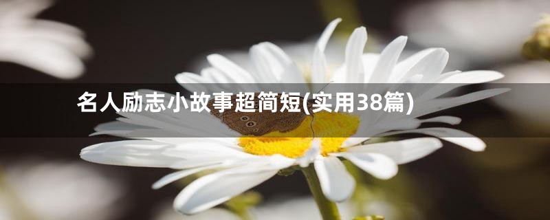 名人励志小故事超简短(实用38篇)