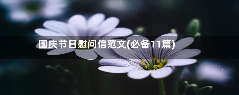 国庆节日慰问信范文(必备11篇)