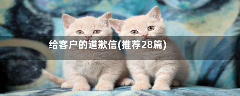 给客户的道歉信(推荐28篇)