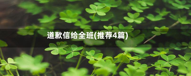 道歉信给全班(推荐4篇)