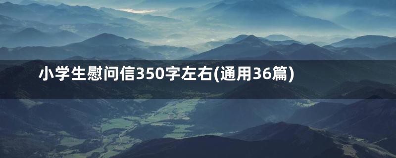 小学生慰问信350字左右(通用36篇)