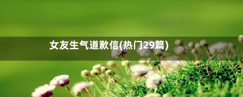 女友生气道歉信(热门29篇)