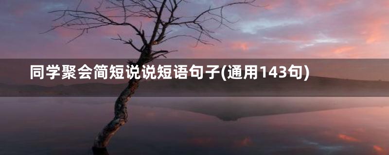 同学聚会简短说说短语句子(通用143句)