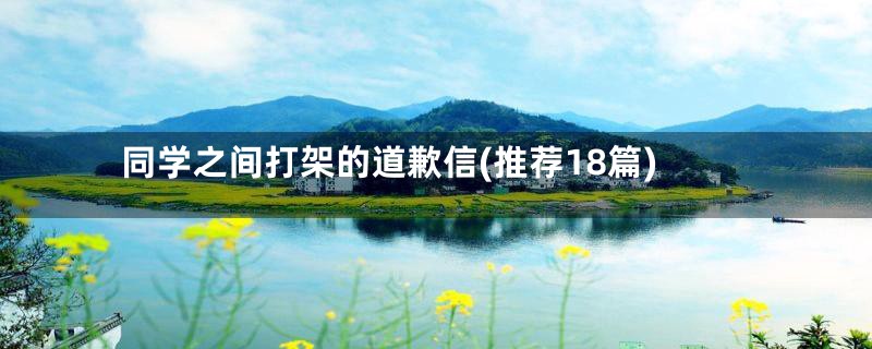 同学之间打架的道歉信(推荐18篇)