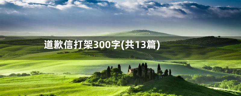 道歉信打架300字(共13篇)