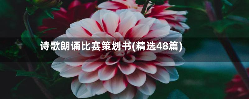 诗歌朗诵比赛策划书(精选48篇)