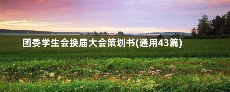 团委学生会换届大会策划书(通用43篇)